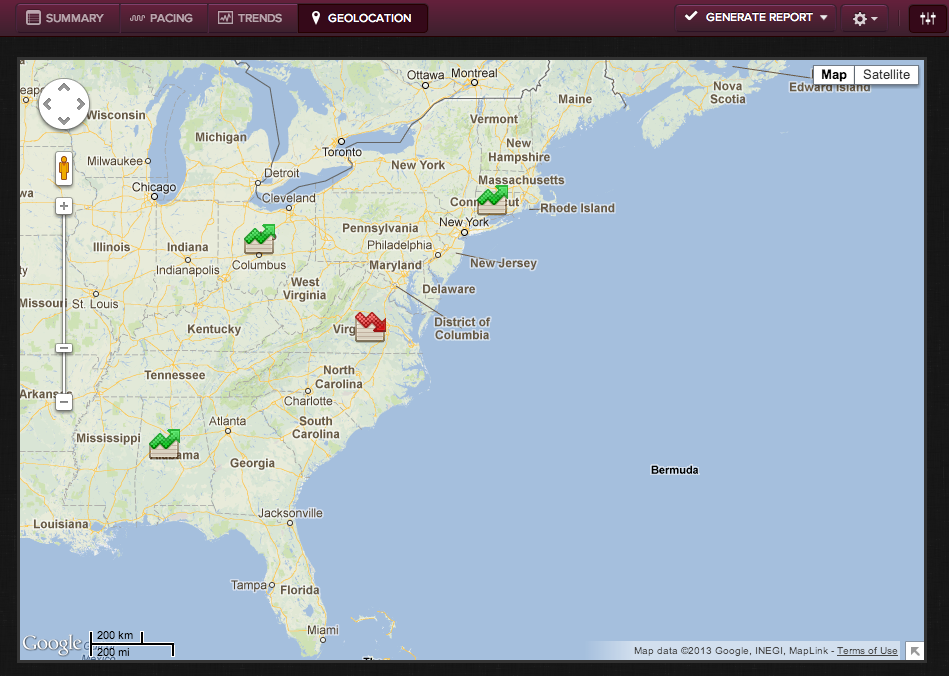 Interaction Rate displayed on Google Maps